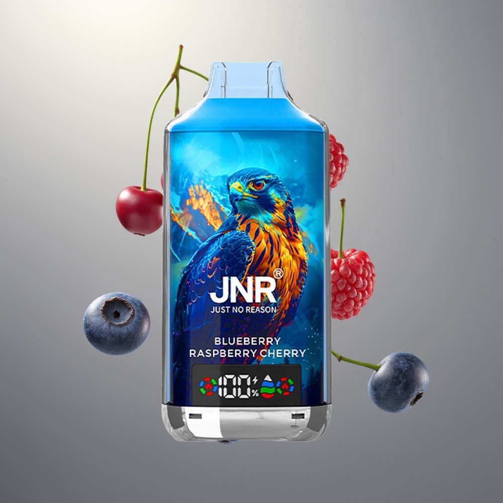 JNR Falcon X 18000 Puffs 24ml Dual Mesh Képernyős Type-C Meggy Áfonya Málna