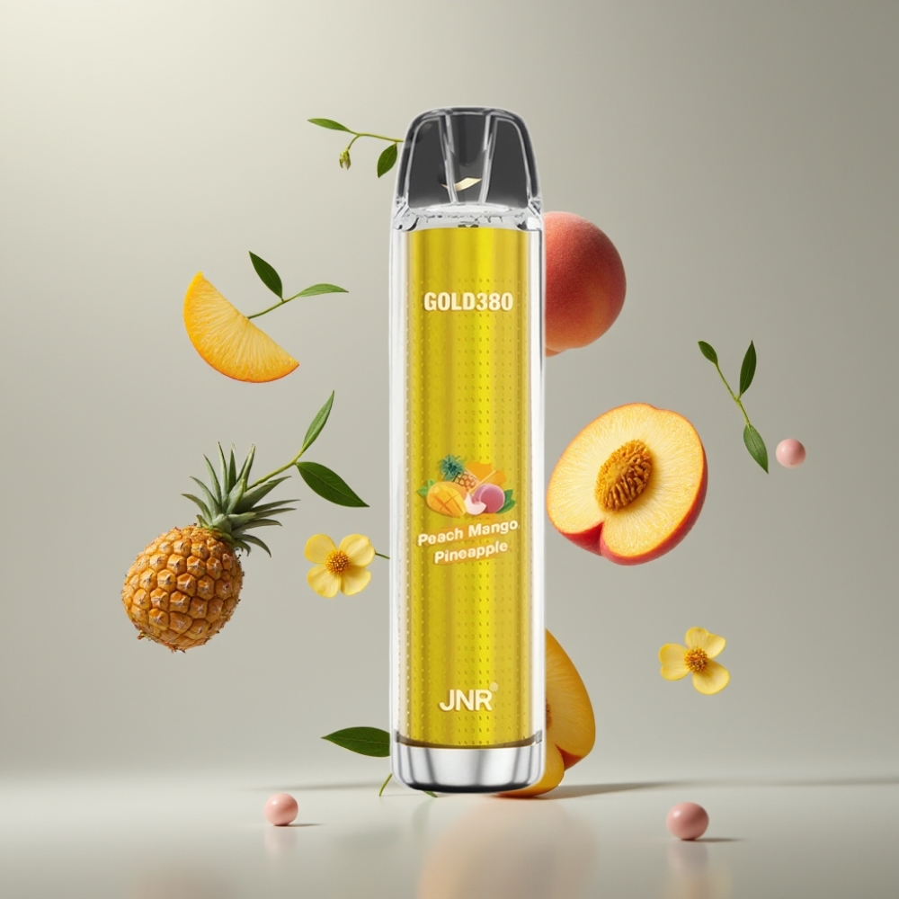 JNR Gold380 6000 Puffs 1500mAh Mesh Peach Mango Ananász