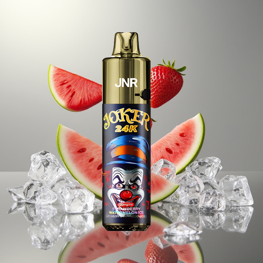 JNR Joker 24K Puffs Refillable 800mAh TPD Strawberry Watermelon Ice