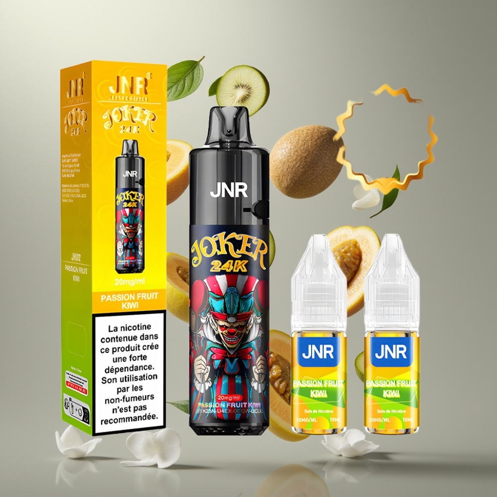 JNR Joker 24K Puffs Újratölthető Pod Oldalsó Töltéssel Látható E-liquid Szinttel 800mAh