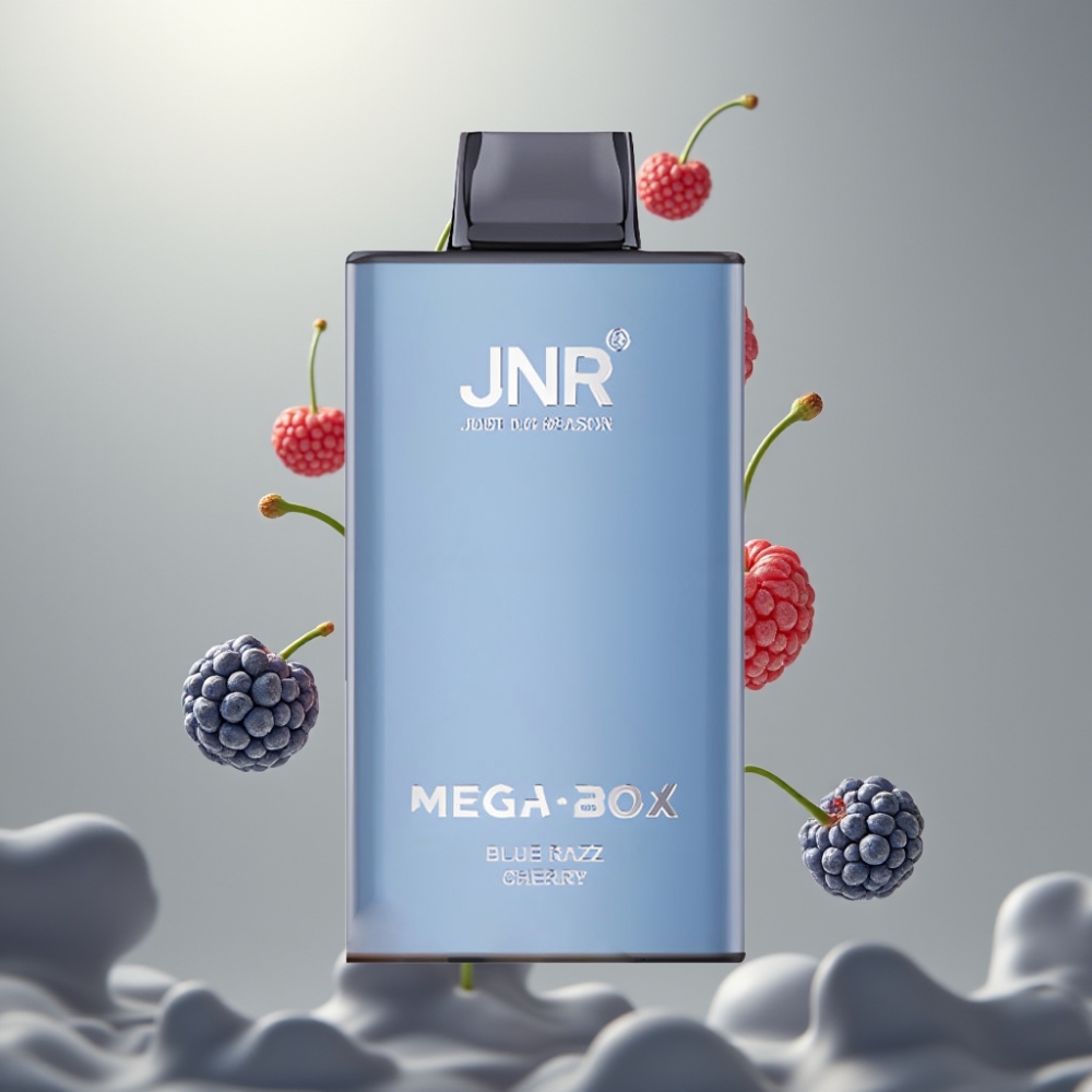 JNR Mega Box 25000 Puff Dual Mesh Coil Típus-C Gyorsfeltöltés Kékes Cseresznye