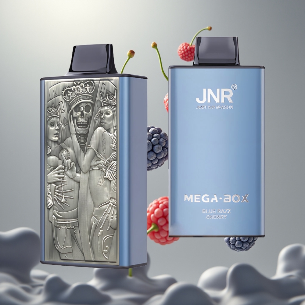 JNR Mega Box 25000 Puff Dual Mesh Coil Típus-C Gyorsfeltöltés Kékes Cseresznye