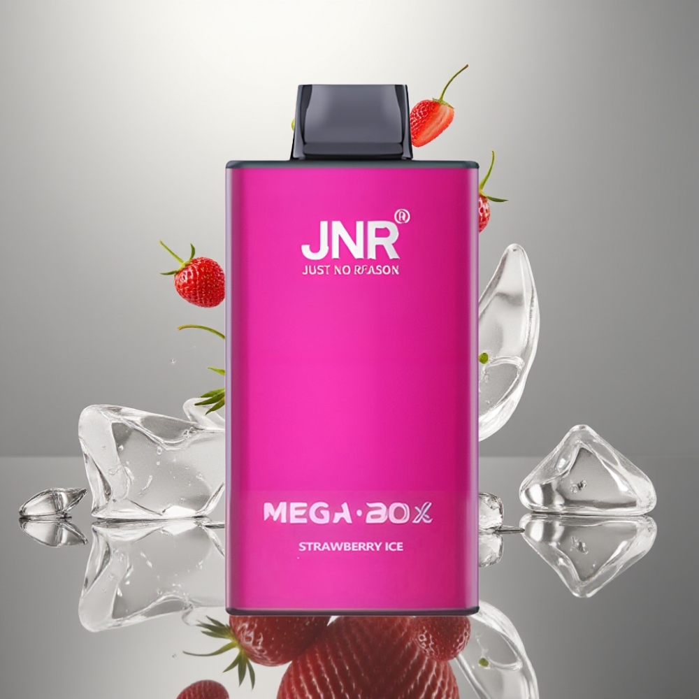 JNR Mega Box 25000 Puff Dual Mesh és Duális Magos Elszívható E-cigaretta eper jéggel