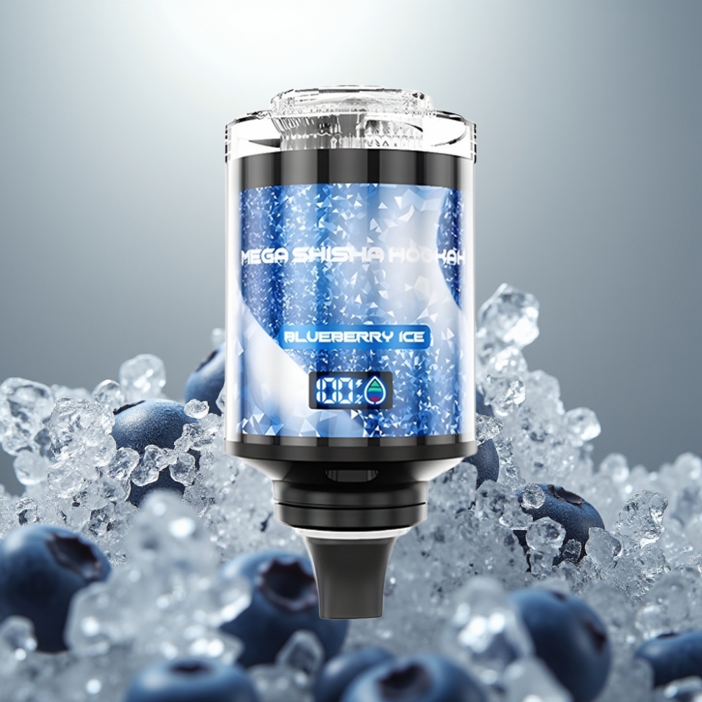 JNR Mega Shisha Hookah 100K Blueberry Ice 60ml 2200mAh Típus-C