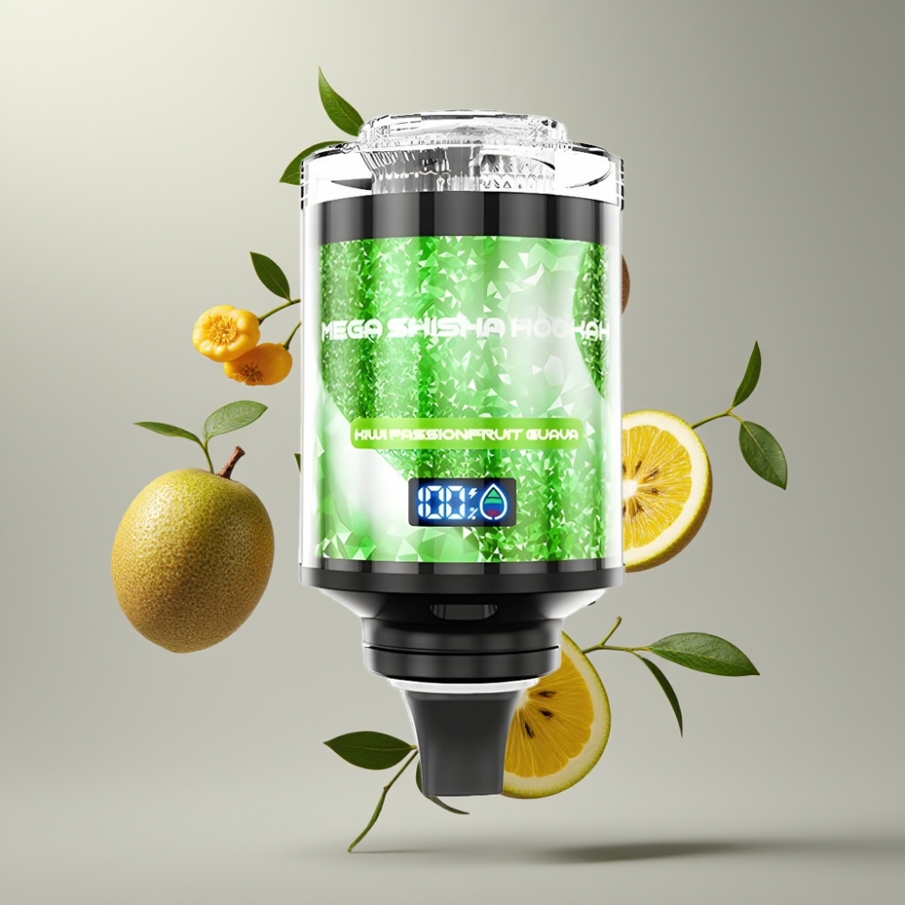 JNR Mega Shisha Hookah 100K Desktop Kompatibilitás 60ml 2200mAh Kiwi Passionfruit Guava