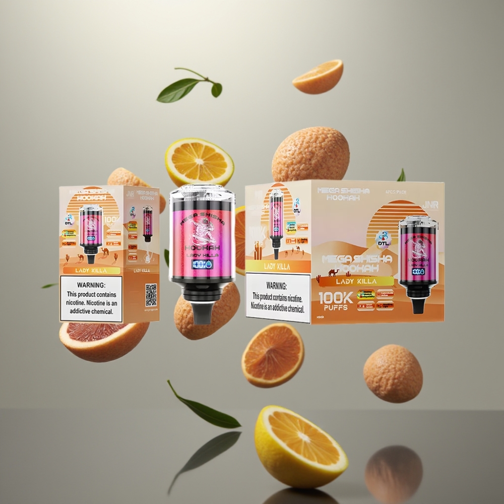 JNR Mega Shisha Hookah 100K Ladánykeverék asztali kompatibilitású 2200mAh