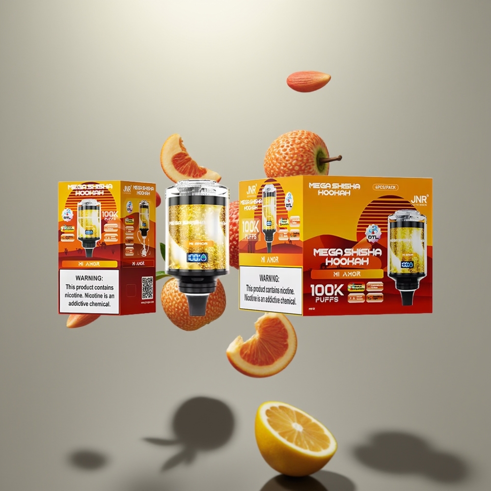 JNR Mega Shisha Hookah 100K Típus-C Gyorsfeltöltés 60ml Mi Amor