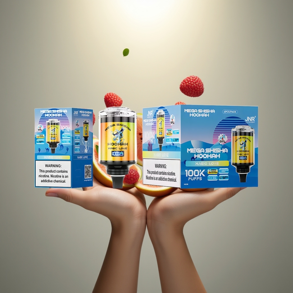 JNR Mega Shisha Hookah 100K asztali kompatibilitás, 60ml, 2200mAh, Type-C