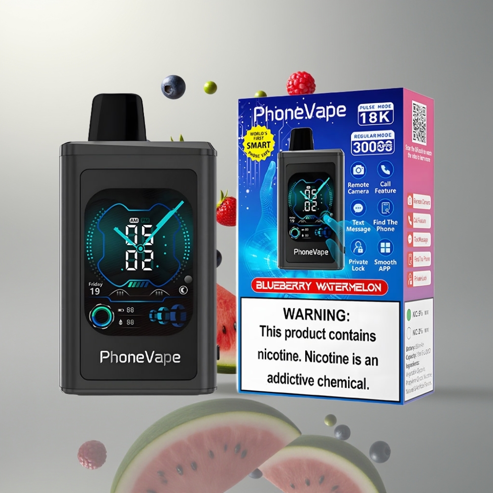 JNR PhoneVape 30000 puffs Turbo Rechargeable Képernyős Kékdinnye