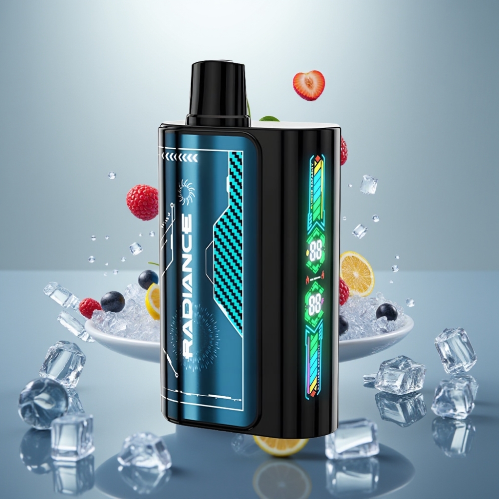 JNR Radiance 31000 Puff Okos Animációs Kijelző Dual Mesh Coil BLUE RAZZ ICE