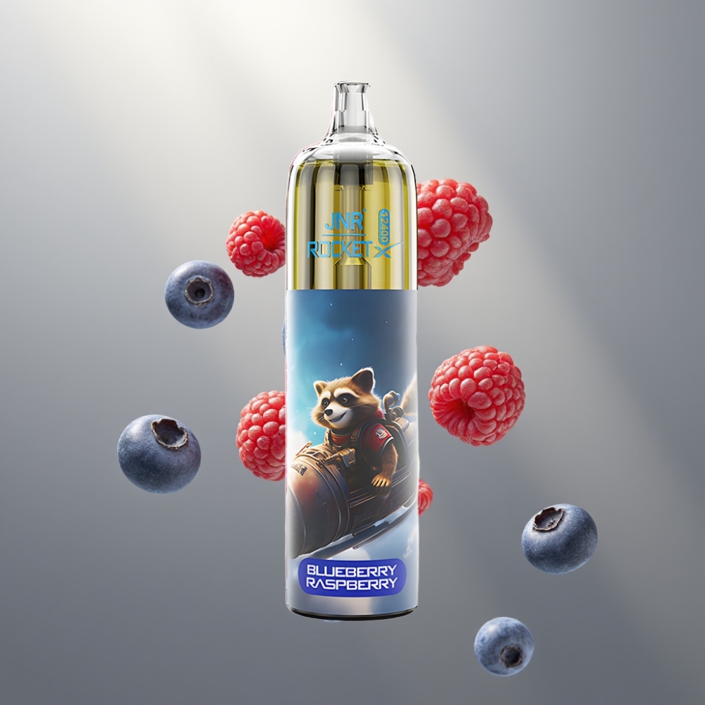 JNR Rocket-X 12400 Puffs Légáramlás Szabályozható RGB Fény Mesh Coil Blueberry Raspberry