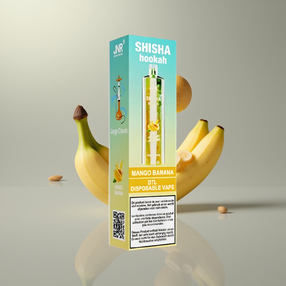 JNR Shisha Hookah 12000 Puffs 24ml 0,6 Ohm mesh Mango Banana