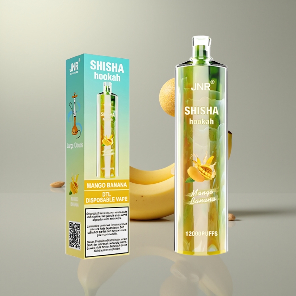 JNR Shisha Hookah 12000 Puffs 24ml 0,6 Ohm mesh Mango Banana