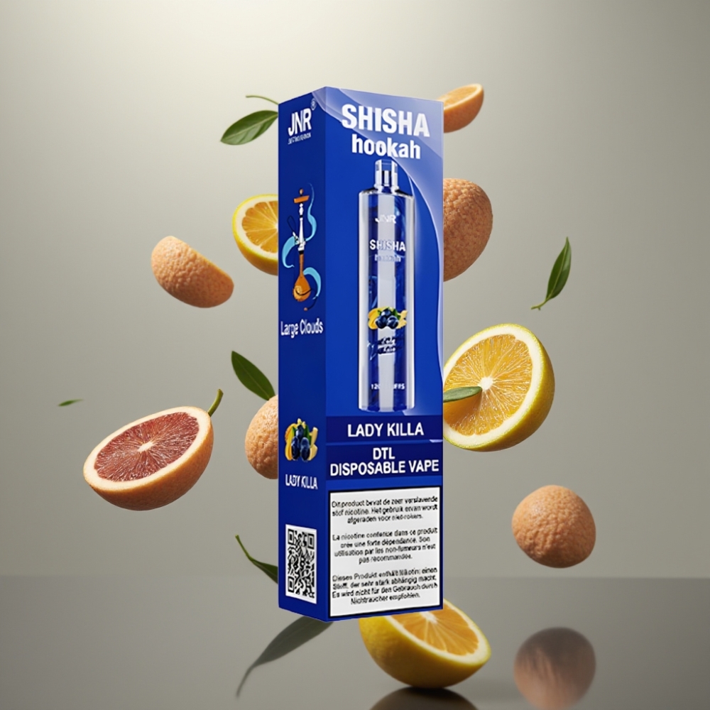 JNR Shisha Hookah 12000 Puffs 24ml 750mAh Type-C Lady Killa