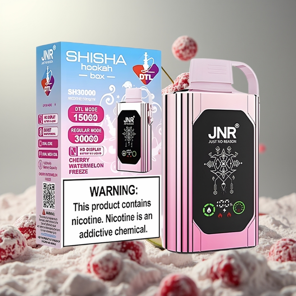 JNR Shisha Hookah Box 20500 Puff HD Kettős Mesh Tekercses Type-C Cseresznye Görögdinnye