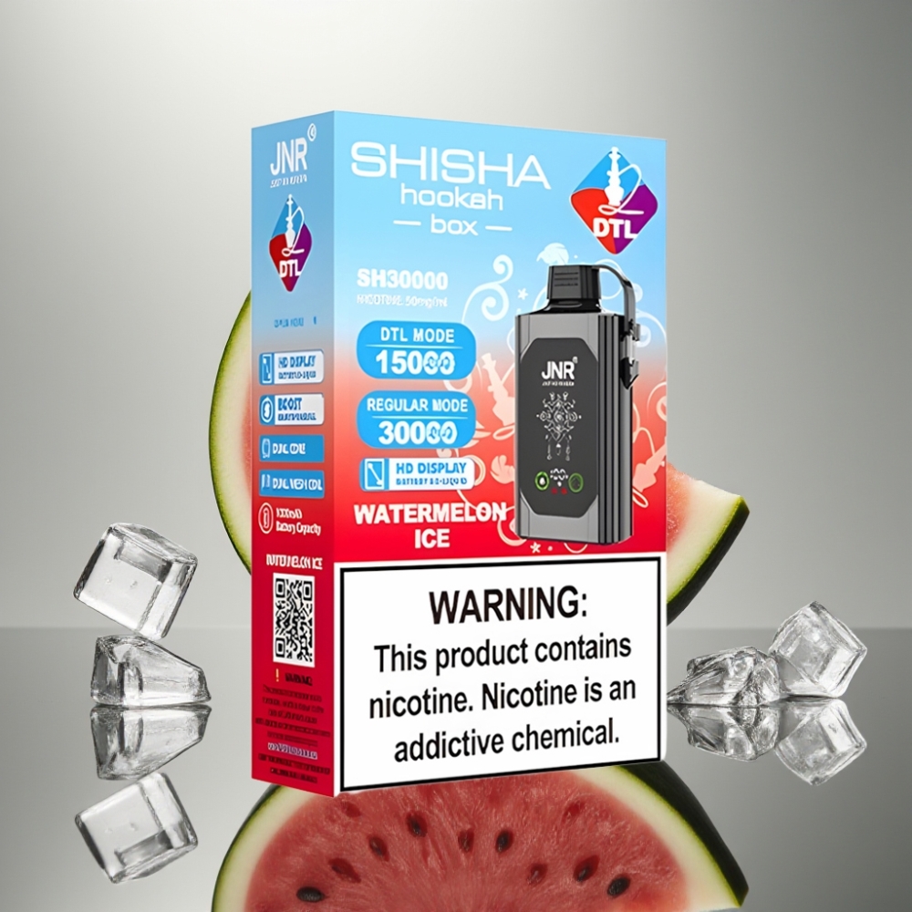 JNR Shisha Hookah Box 20500 Puffs HD Kijelző 25ml Dual Mesh Coil