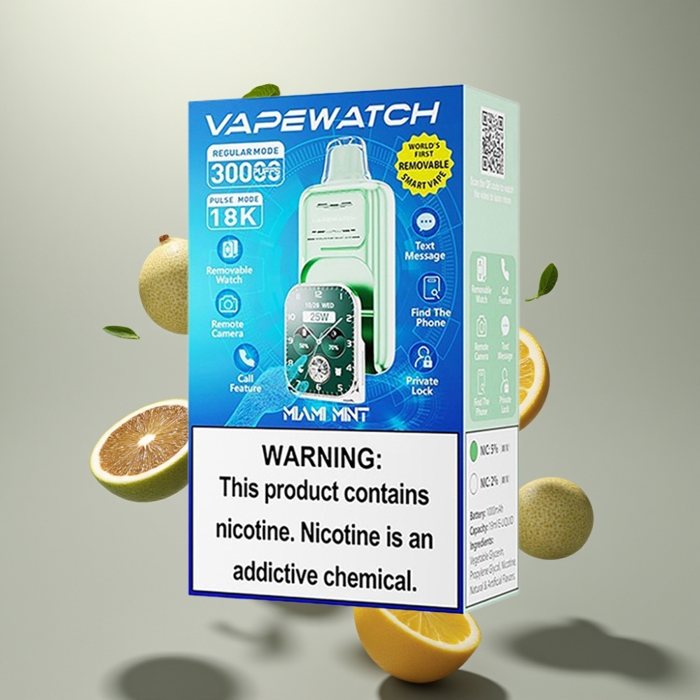 JNR VapeWatch 30000 Puff 19mL 5% Miami Mint Dual Mesh