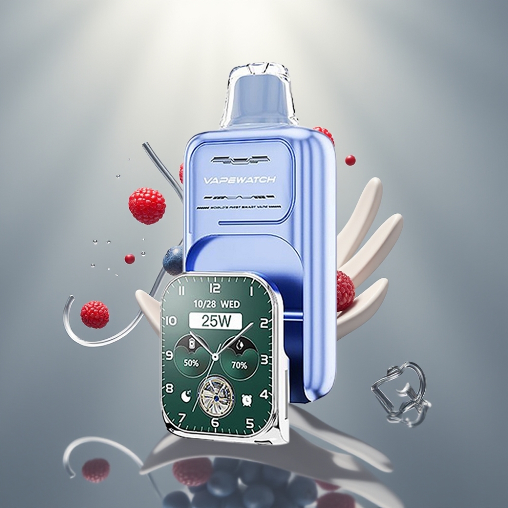 JNR VapeWatch 30000 Puffs 19mL 5% Dual Mesh Blue Razz Ice