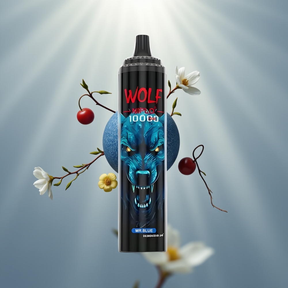 JNR Wolf Niplo 10000 Puffs Mesh 1.0 Ohm 20ml Mr Blue